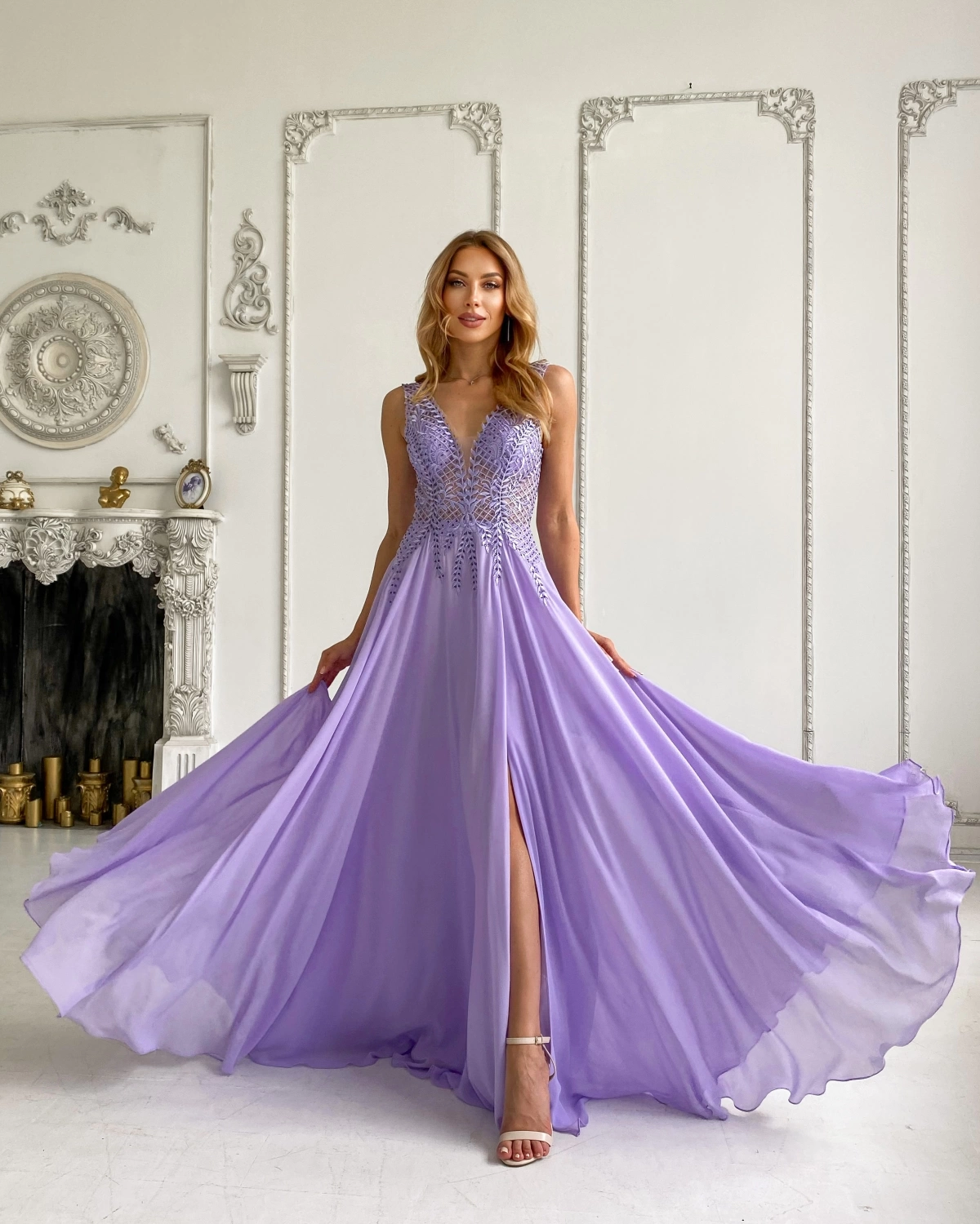 La divina dress. Вечернее платье лавандового цвета.