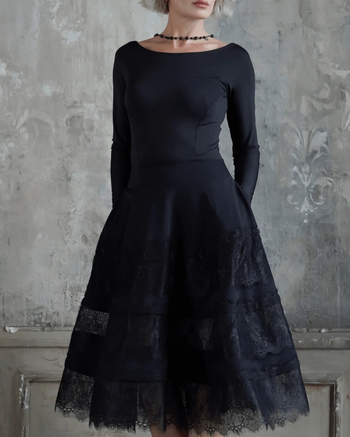 Дизайнерское черное платье SOFI фото 2