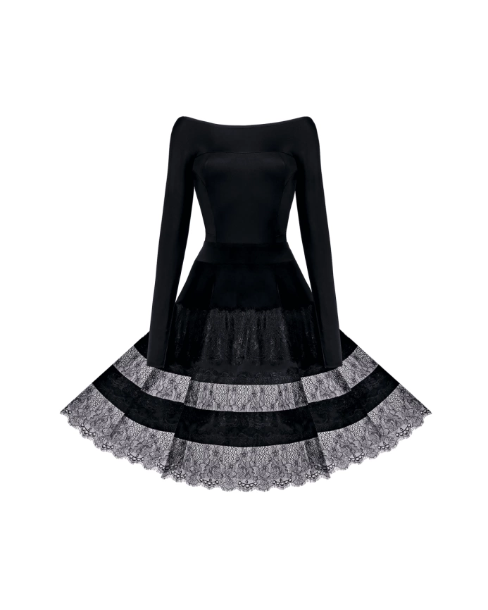 Дизайнерское черное платье SOFI фото 4