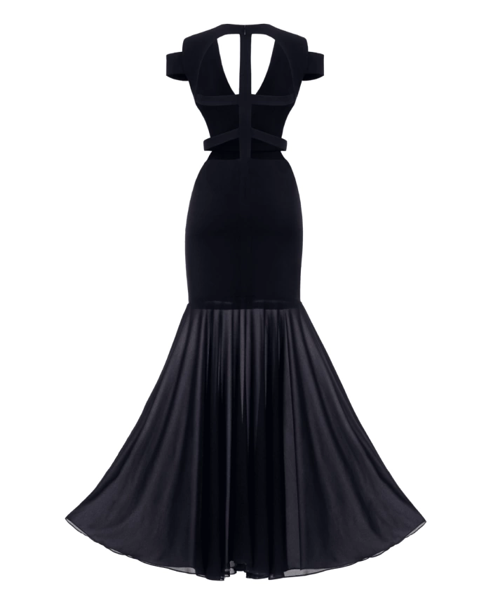 Дизайнерское Вечернее платье Scarlett черное фото 6