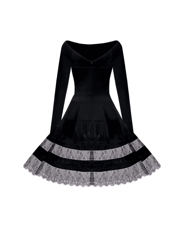 Дизайнерское черное платье SOFI фото 5